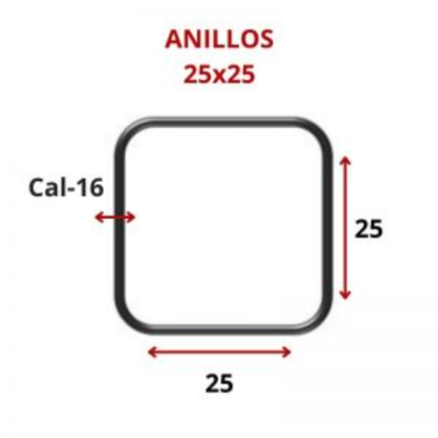 ANILLOS 25 X 25 CM