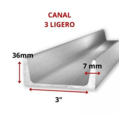 CANAL 3 76.2 MM (6 MT) LIGERO