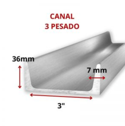 CANAL 3 76.2 MM (6 MT) PESADO