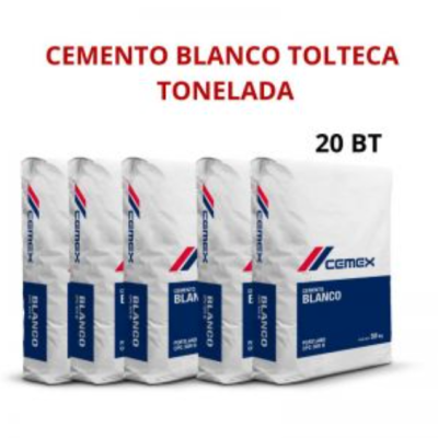 CEMENTO BCO. TOLTECA 25 KGS. (TON)