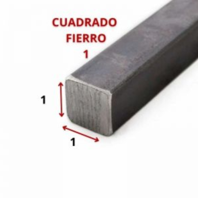 CUADRADO FIERRO 1 25.4 MM (PZA - 6 MT)