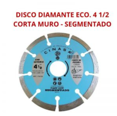 DISCO DIAMANTE ECO. 4 1/2 CORTA MURO - SEGMENTADO