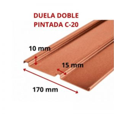DUELA DOBLE PINTADA C-20 (PZA)