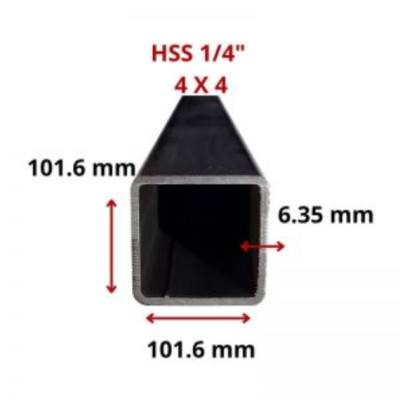 HSS 1/4 4 X 4 101.6 X 101.6 MM 12.20MT