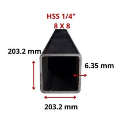 HSS 1/4 8 X 8 203.2 X 203.2 MM 12.20 MT