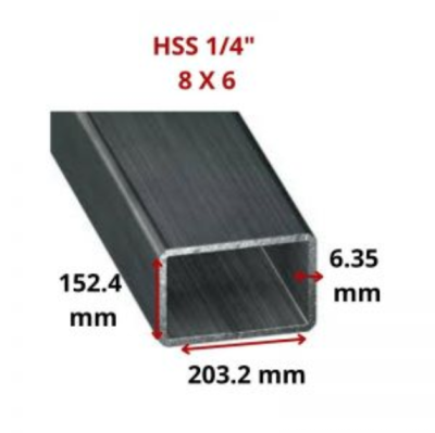 HSS 1/4 8 X 6 203.2 X 152.4 MM 12.20 MT