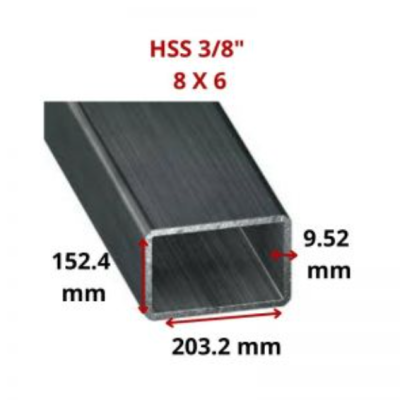 HSS 3/8 8 X 6 203.2 X 152.4 MM 12.20 MT
