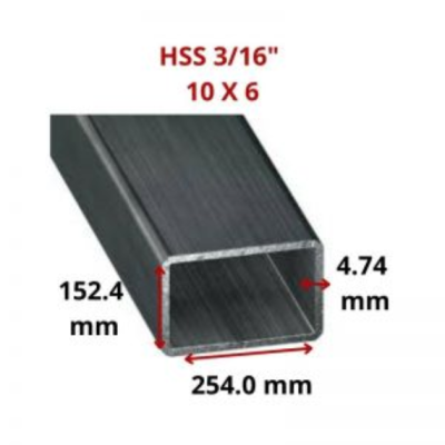 HSS 3/16 10 X 6 254.0 X 152.4 MM 12.20 MT