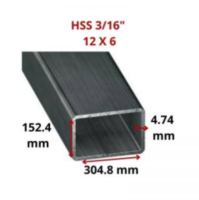 HSS 3/16 12 X 6 304.8 X 152.4 MM 12.20 MT