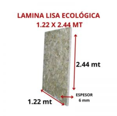 LAMINA LISA ECOLOGICA 1.22 X 2.44 MT