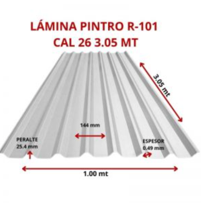 LAMINA PINTRO R-101 CAL 26 3.05 MT