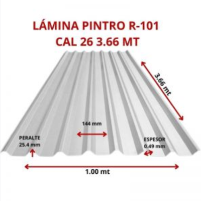 LAMINA PINTRO R-101 CAL 26 3.66 MT