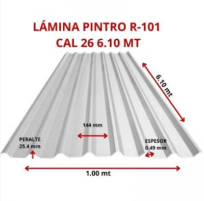 LAMINA PINTRO R-101 CAL 26 6.10 MT