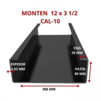 MONTEN 12 x 3 1/2 CAL-10 306.6 x 88.9 MM
