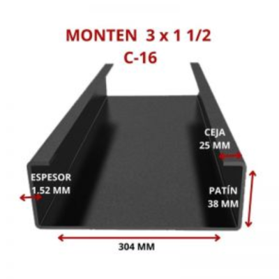 MONTEN 3 x 1 1/2 C-16 76.2 x 38.1 MM