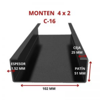 MONTEN 4 x 2 C-16 101.6 x 50.8 MM