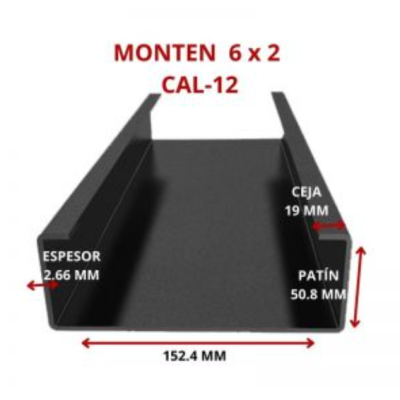 MONTEN 6 x 2 CAL-12 152.4 x 50.8 MM