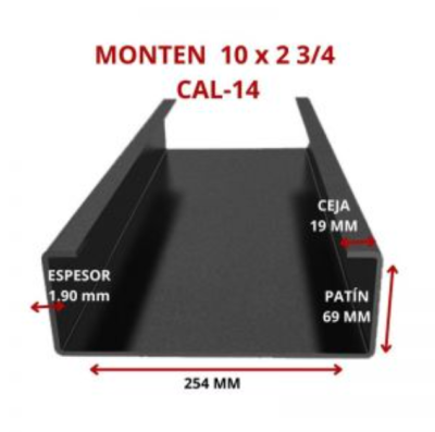 MONTEN 10 x 2 3/4 254.0 x 69.85 MM