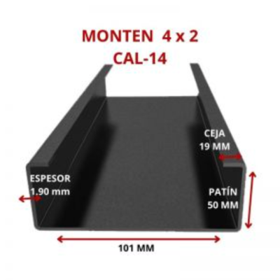 MONTEN 4 x 2 101.6 x 50.8 MM
