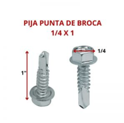 PIJA PUNTA DE BROCA 1/4 X 1