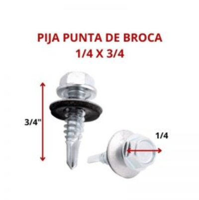 PIJA PUNTA DE BROCA 1/4 X 3/4