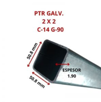 PTR GALV. 2 X 2 50.8 X 50.8 MM C-14 G-90