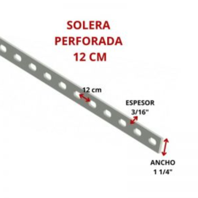SOLERA PERFORADA 12 CM