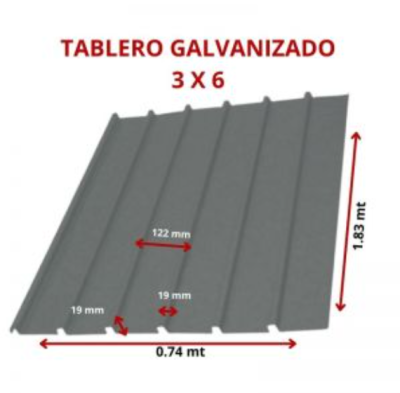 TABLERO NEGRO 3 X 6 0.74 X 1.83 MT