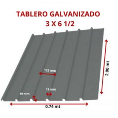 TABLERO NEGRO 3 X 6 1/2 0.74 X 2 MTS