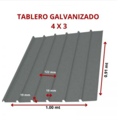 TABLERO NEGRO 4 X 3 1.00 X 0.91 MT