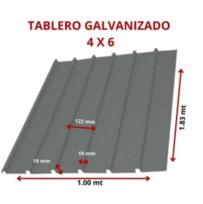 TABLERO NEGRO 4 X 6 1.00 X 1.83 MT