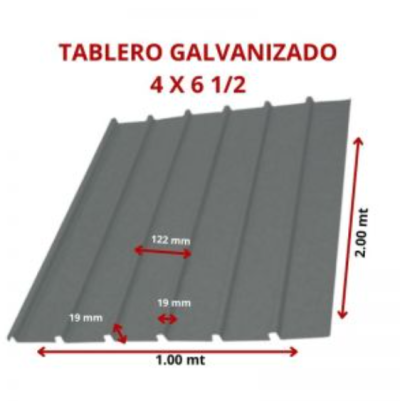 TABLERO NEGRO 4 X 6 1/2 1.00 X 2.00 MT