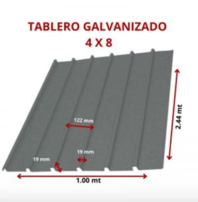 TABLERO NEGRO 4 X 8 1.00 X 2.44 MT