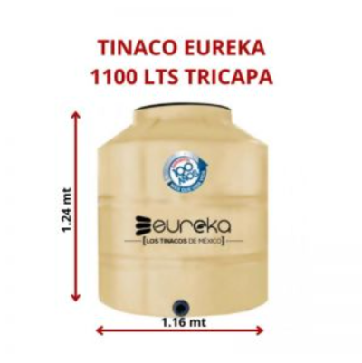 TINACO EUREKA 1100 LTS TRICAPA