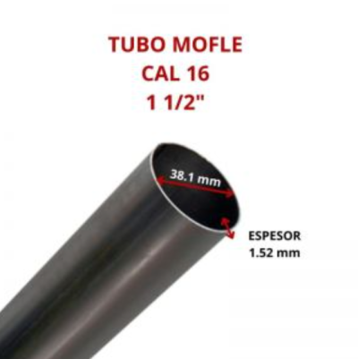 TUBO MOFLE CAL 16 1 1/2 38.1 MM