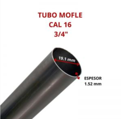 TUBO MOFLE CAL 16 3/4 19.1 MM