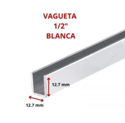 VAGUETA 1/2 12.7 MM BLANCA