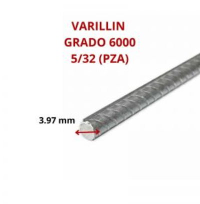 VARILLIN GRADO 6000 5/32 (PZA)