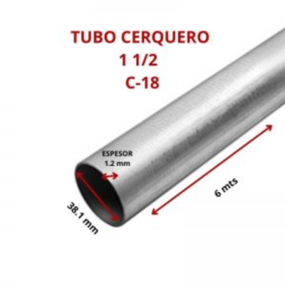 TUBO CERQUERO 1 1/2 6MT C-18