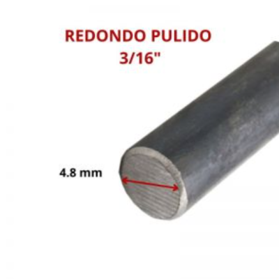 REDONDO PULIDO 3/16 4.8 MM
