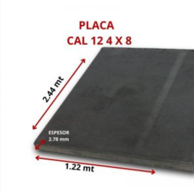 PLACA CAL 12 4 X 8 1.22 X 2.44 MT