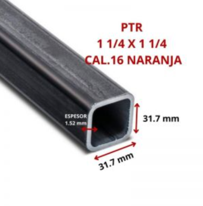PTR 1 1/4 X 1 1/4 31.7 X 31.7 MM CAL.16 NARANJA