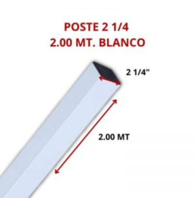 POSTE 2 1/4 2.00 MT. BLANCO