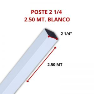 POSTE 2 1/4 2.50 MT. BLANCO