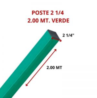 POSTE 2 1/4 2.00 MT. VERDE