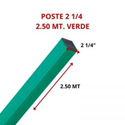 POSTE 2 1/4 2.50 MT. VERDE