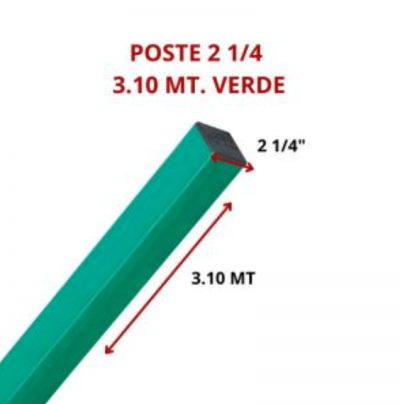 POSTE 2 1/4 3.10 MT. VERDE